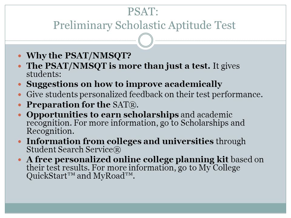 PSAT: Preliminary Scholastic Aptitude Test – The Colonial