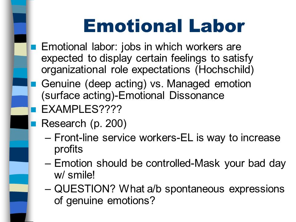 emotional labour in the workplace