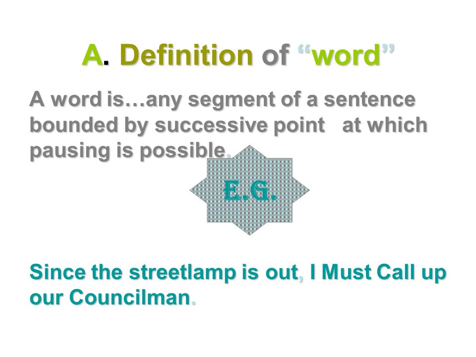 What is the simple definition of the word word?