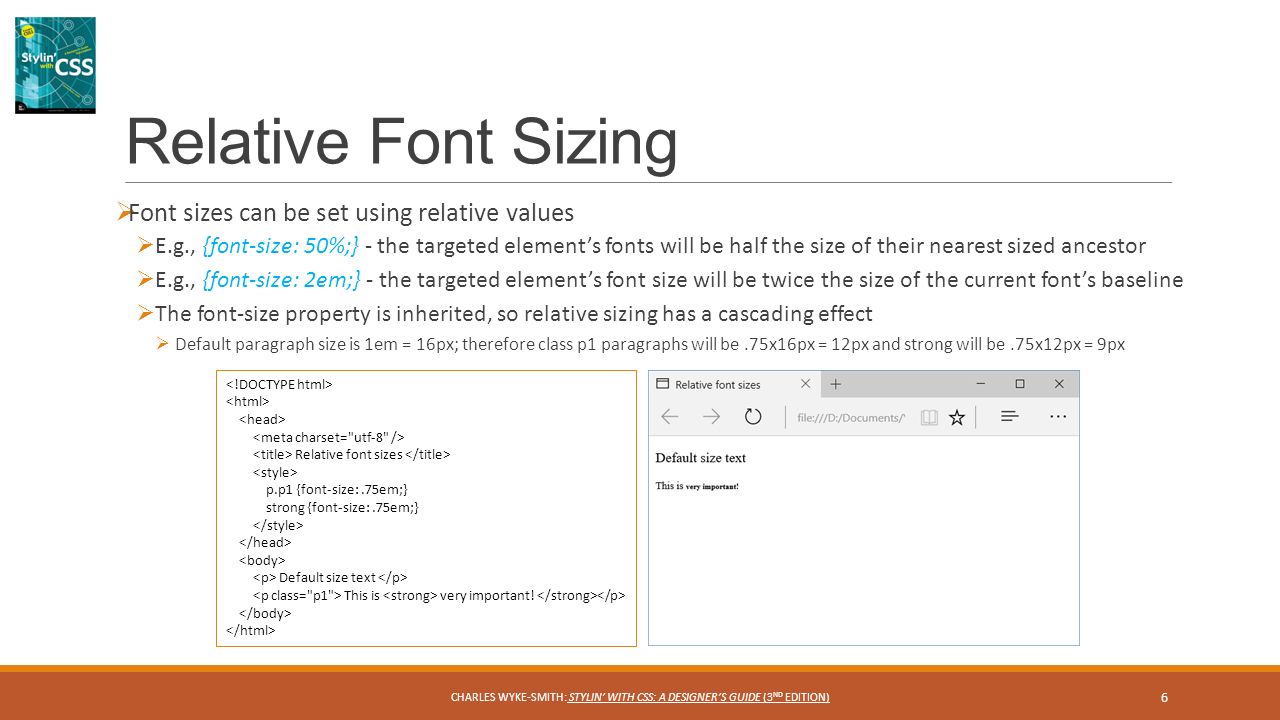Styling Fonts & Text CHAPTER 4 1 CHARLES WYKE-SMITH: STYLIN' WITH CSS: A  DESIGNER'S GUIDE (3 ND EDITION) - ppt download