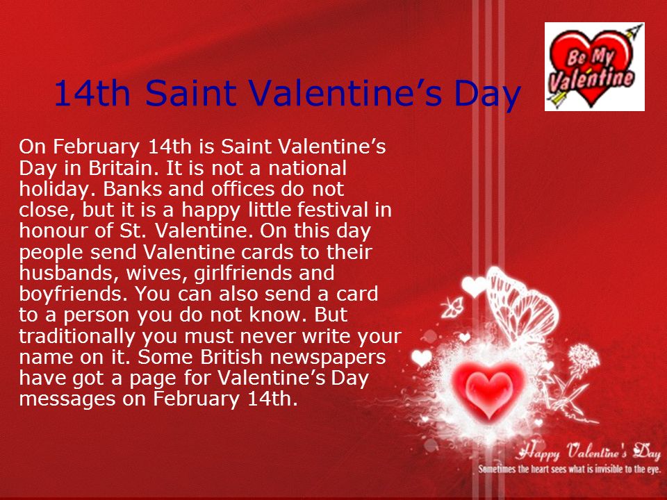 14th Saint Valentine’s Day ? 