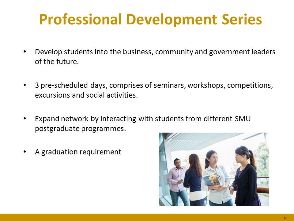 Develop students into the business, community and government leaders of the future.