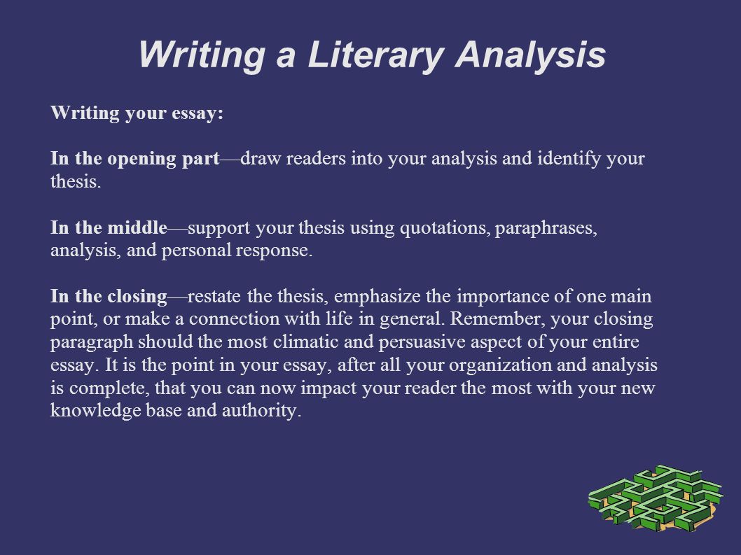 Writing a Literary Analysis Personal Response: You explore your