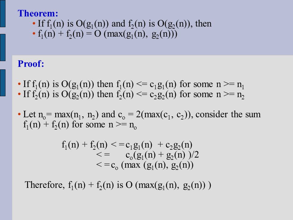 Solved Prove that if f1(n)=O(g1(n)) and f2(n)=O(g2(n)), then