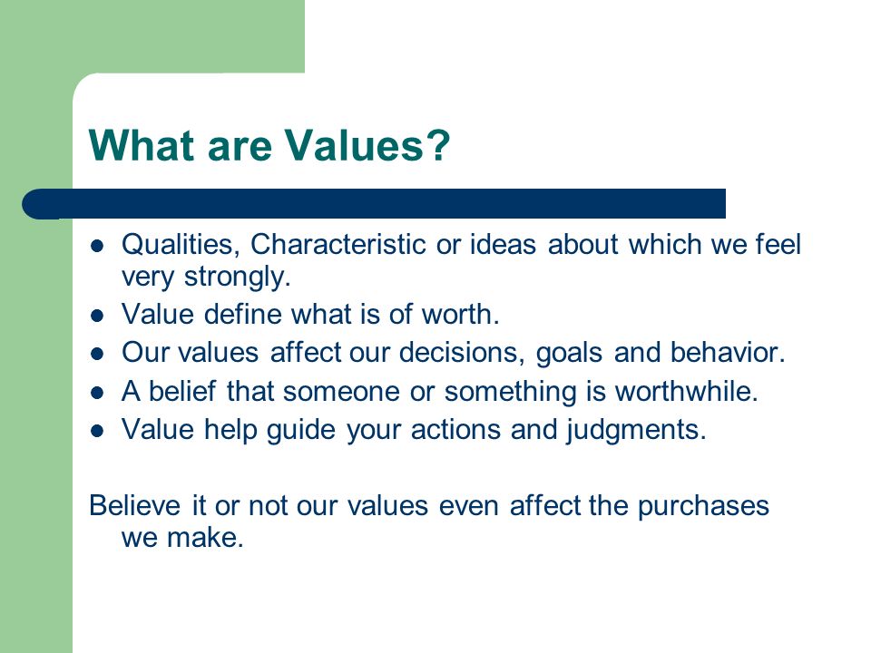 What Is Value