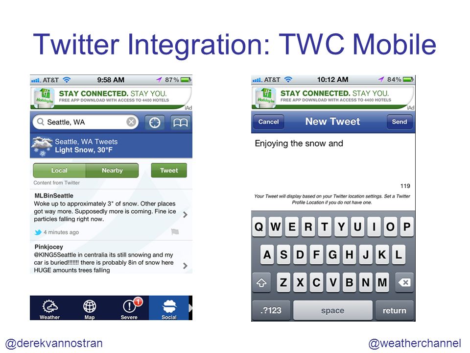 Twitter Integration: TWC Mobile