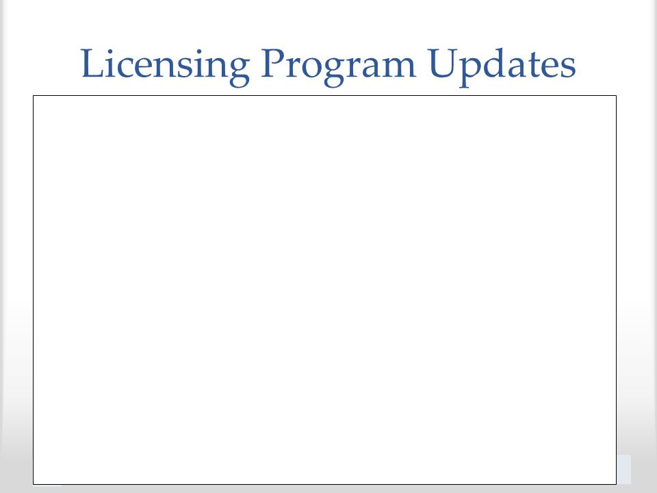 5 Licensing Program Updates