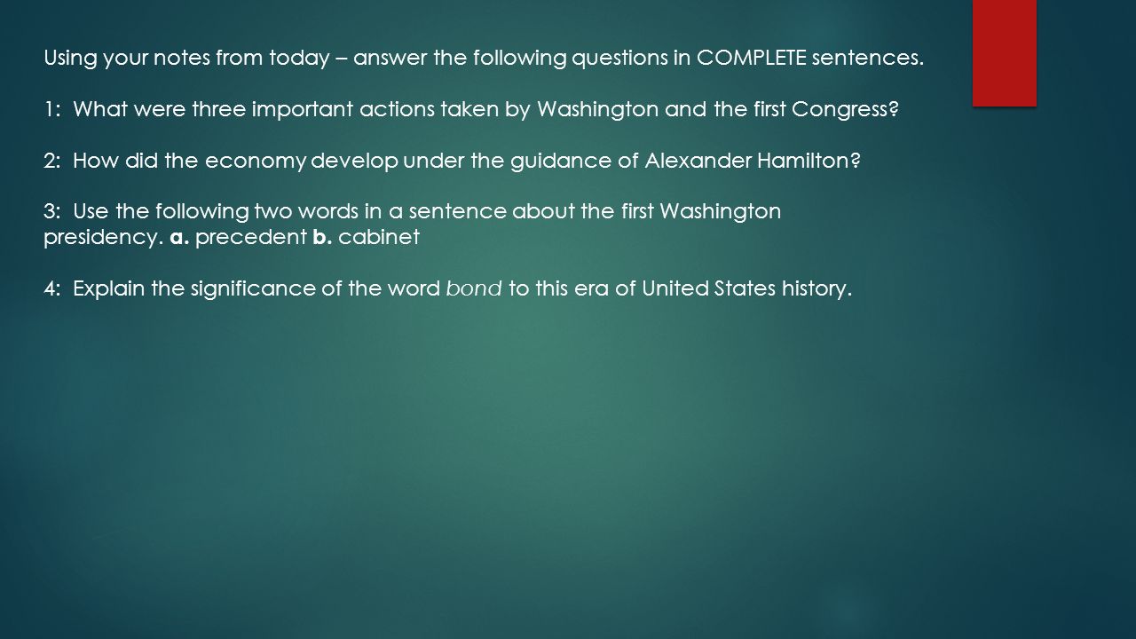 The First President What Are The Characteristics Of A Leader