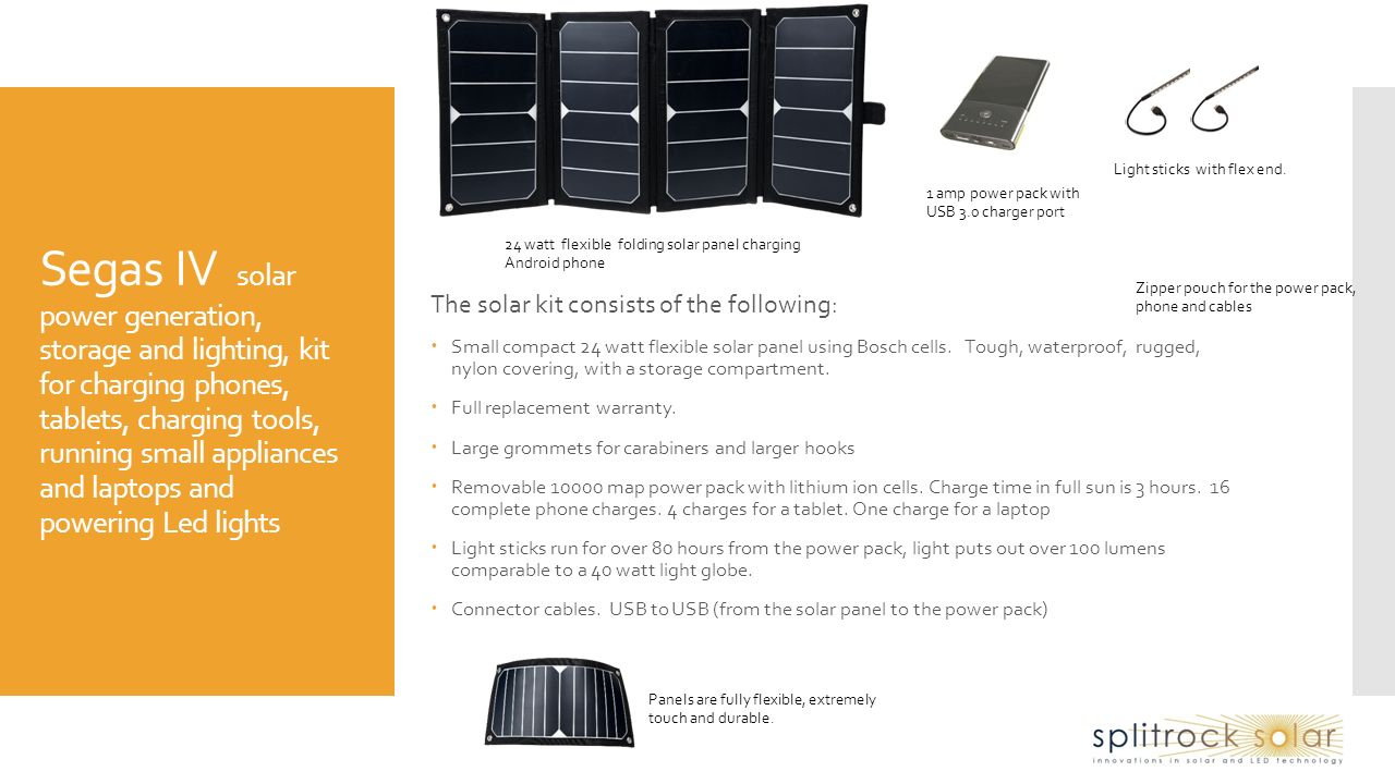 Segas I Solar Power Generation Storage And Lighting Kit For