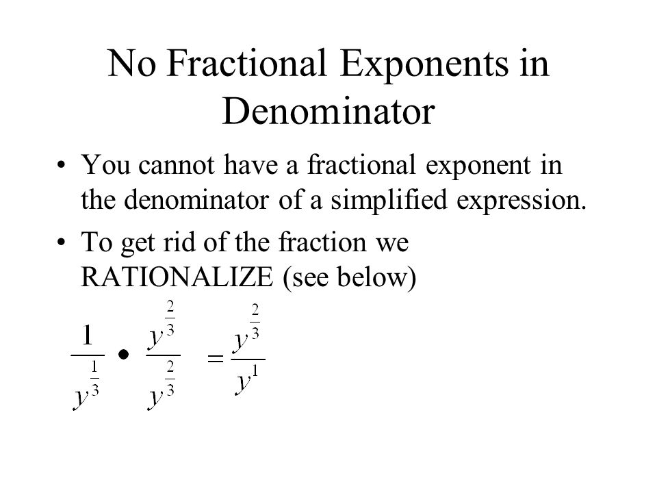 Simplifying Negative Exponents