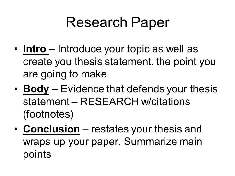 how to make a thesis statement for a research paper
