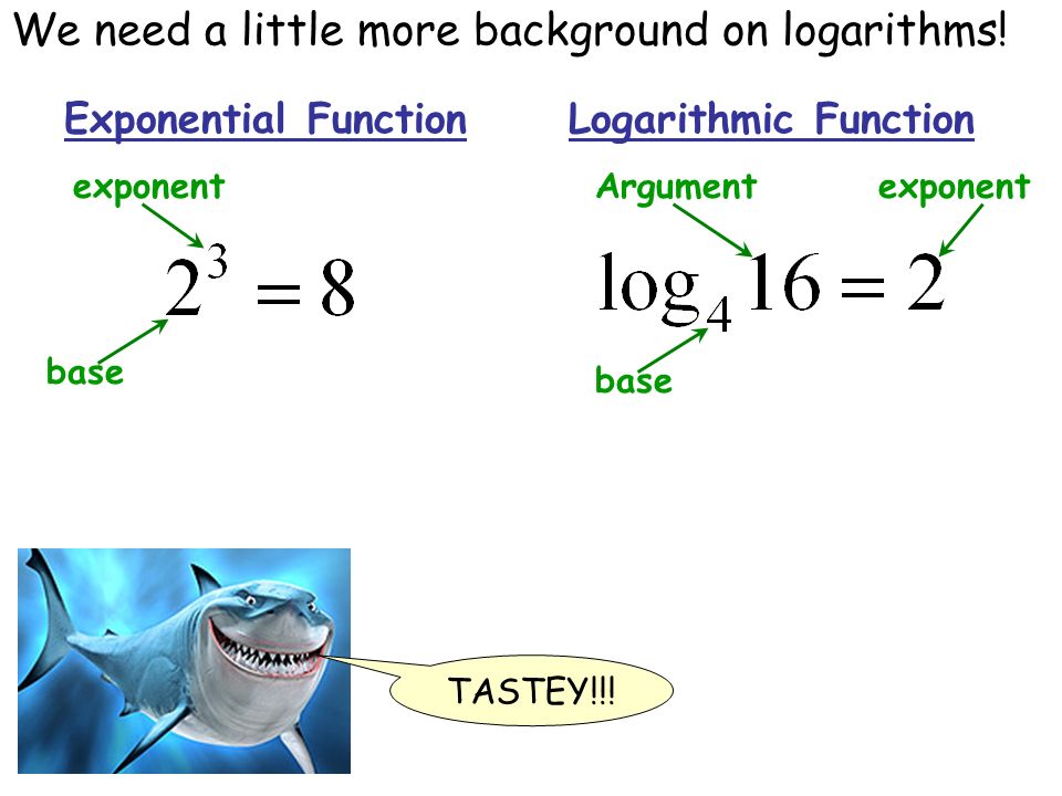 We need a little more background on logarithms.