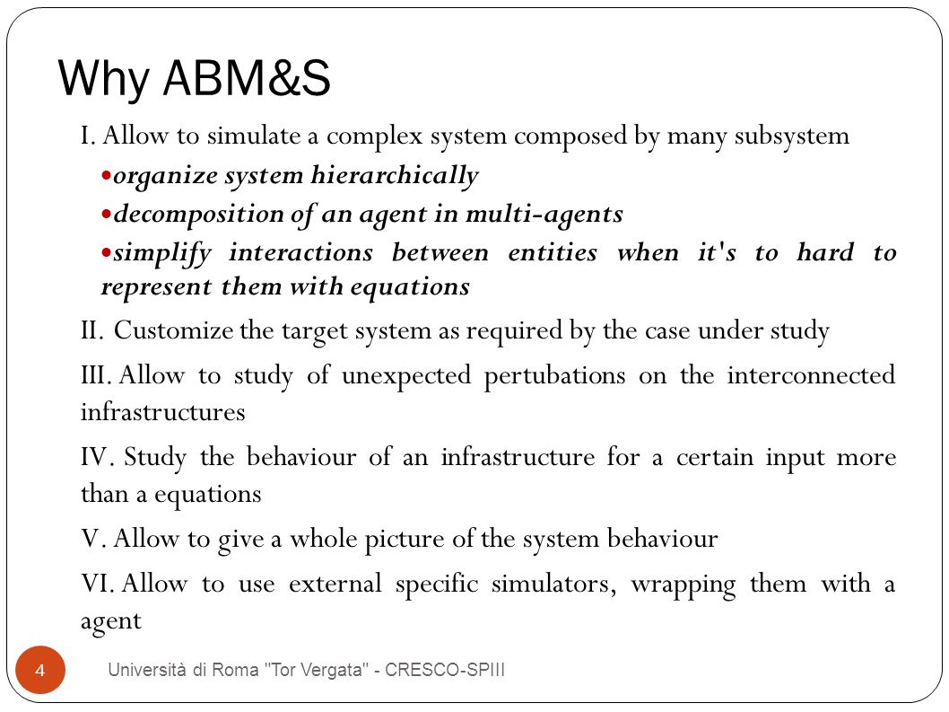 Why ABM&S 4 I.