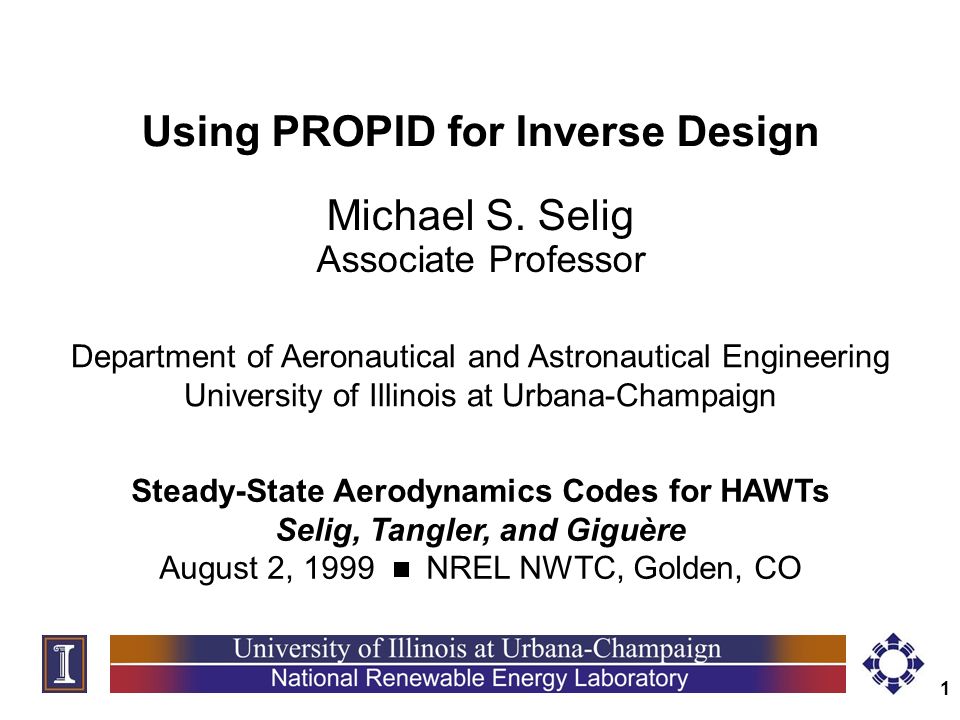 1 Using PROPID for Inverse Design Michael S.