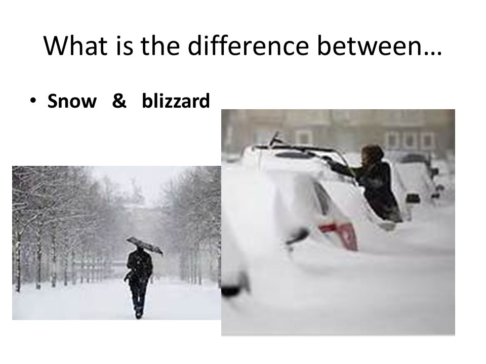 What is the difference between… Snow & blizzard