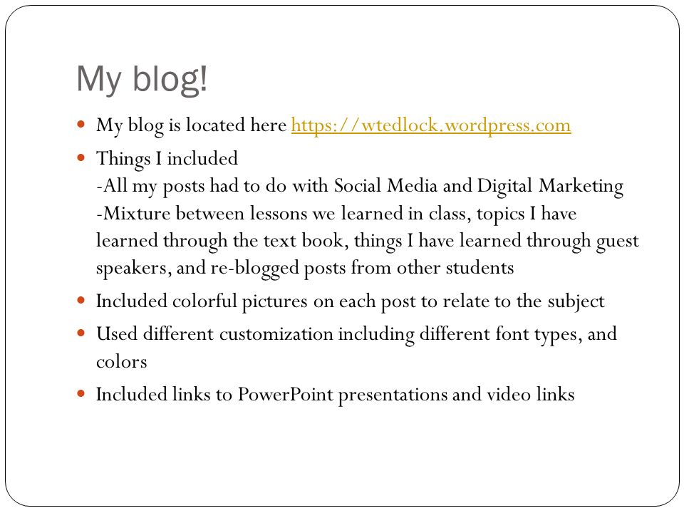 My blog.