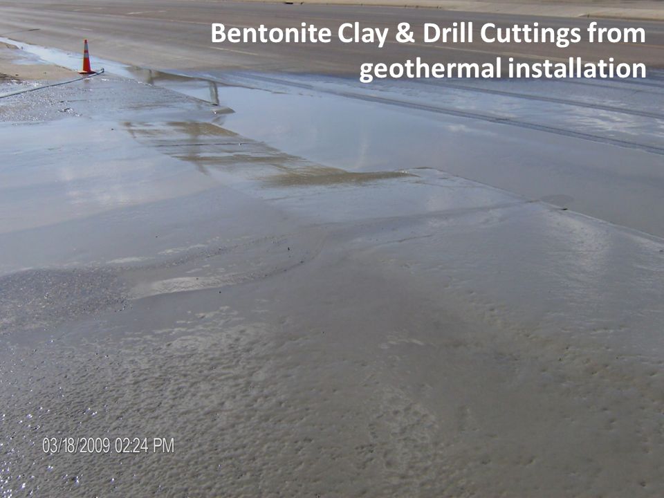 Bentonite Clay & Drill Cuttings from geothermal installation