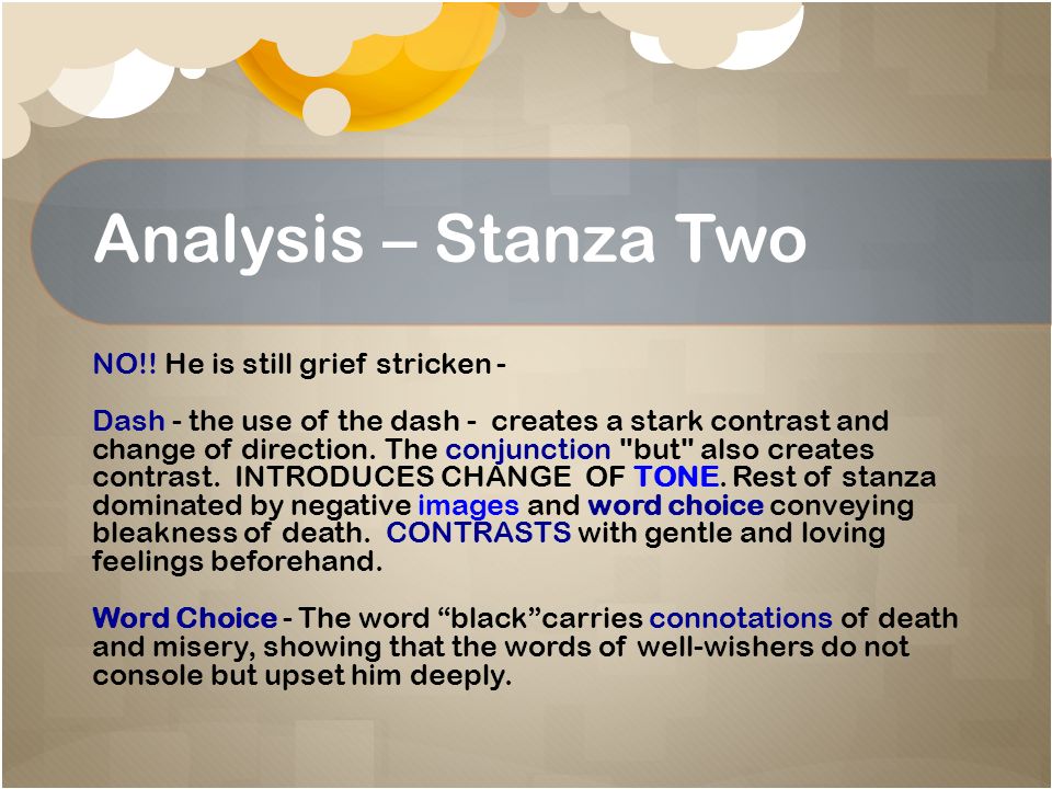 Analysis – Stanza Two NO!.