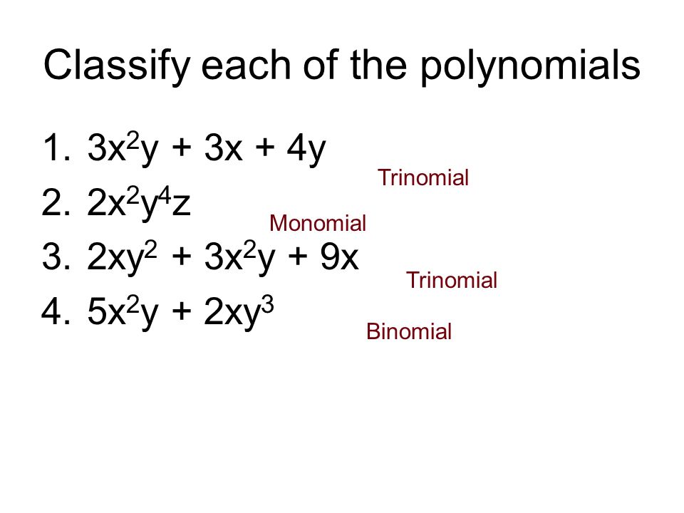 Warm Up Introduction To Polynomials And Adding And Subtracting Polynomials Ppt Download