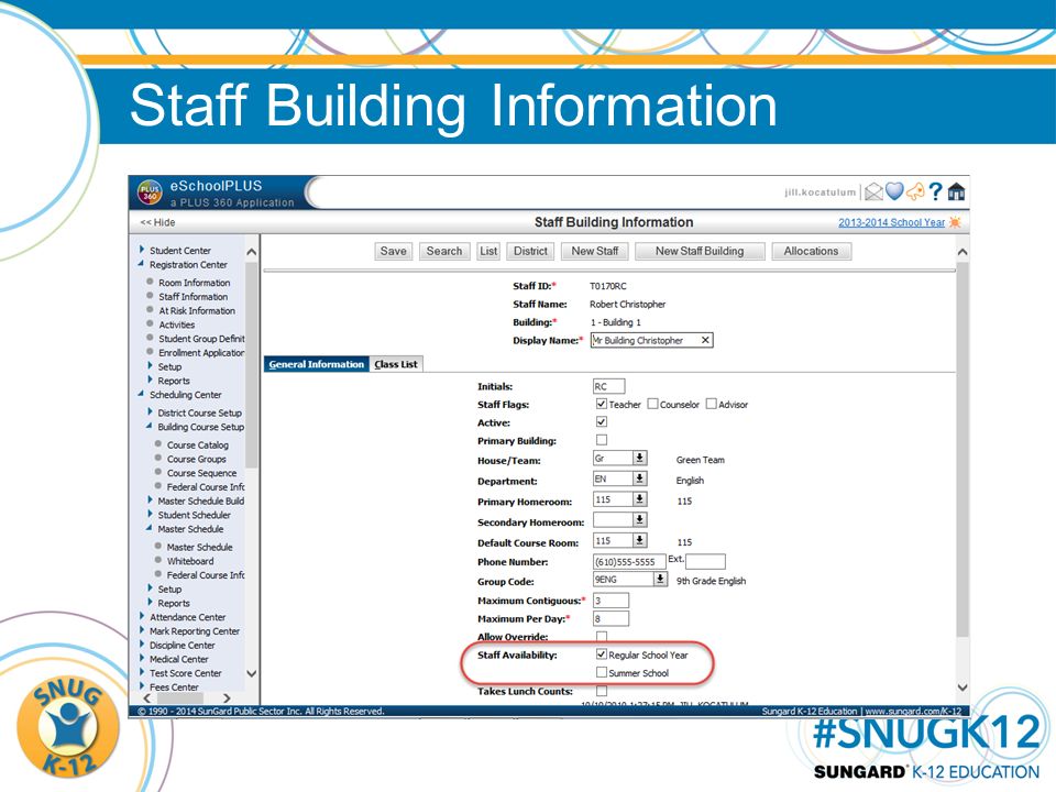 Staff Building Information