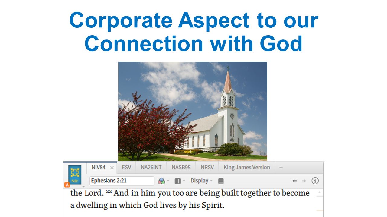 Corporate Aspect to our Connection with God