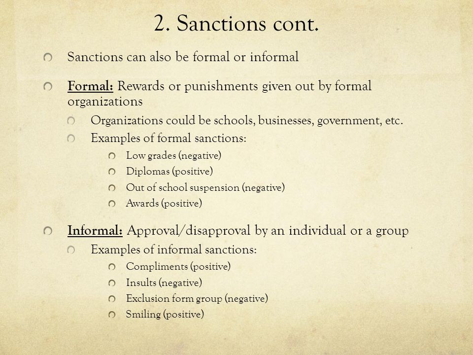 formal social control examples