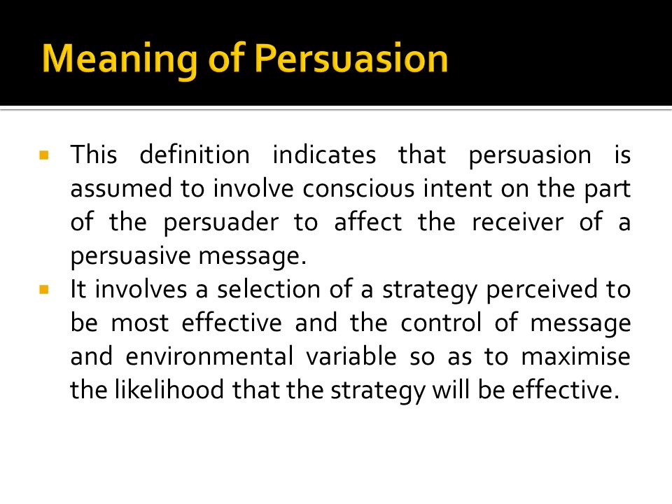 effective persuasion definition
