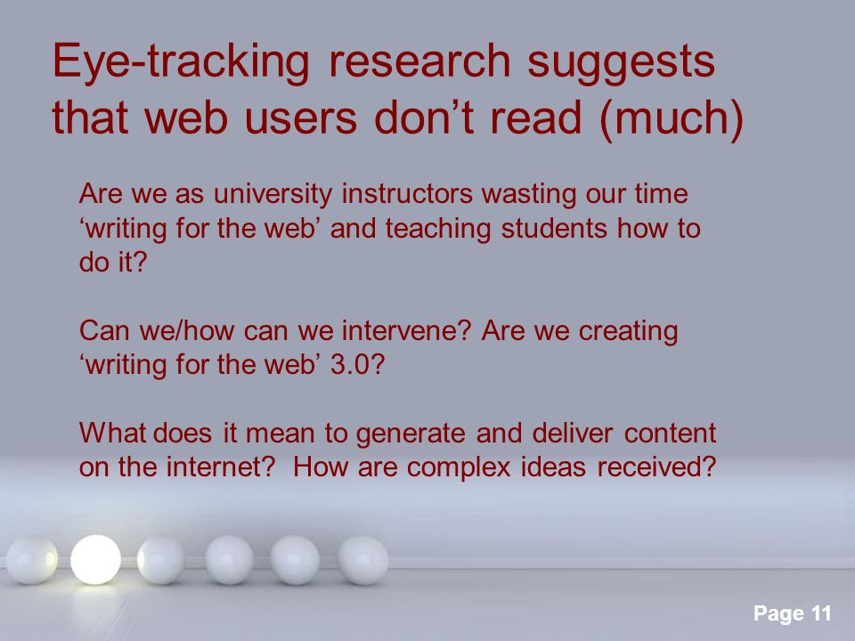 Writing for the web ppt