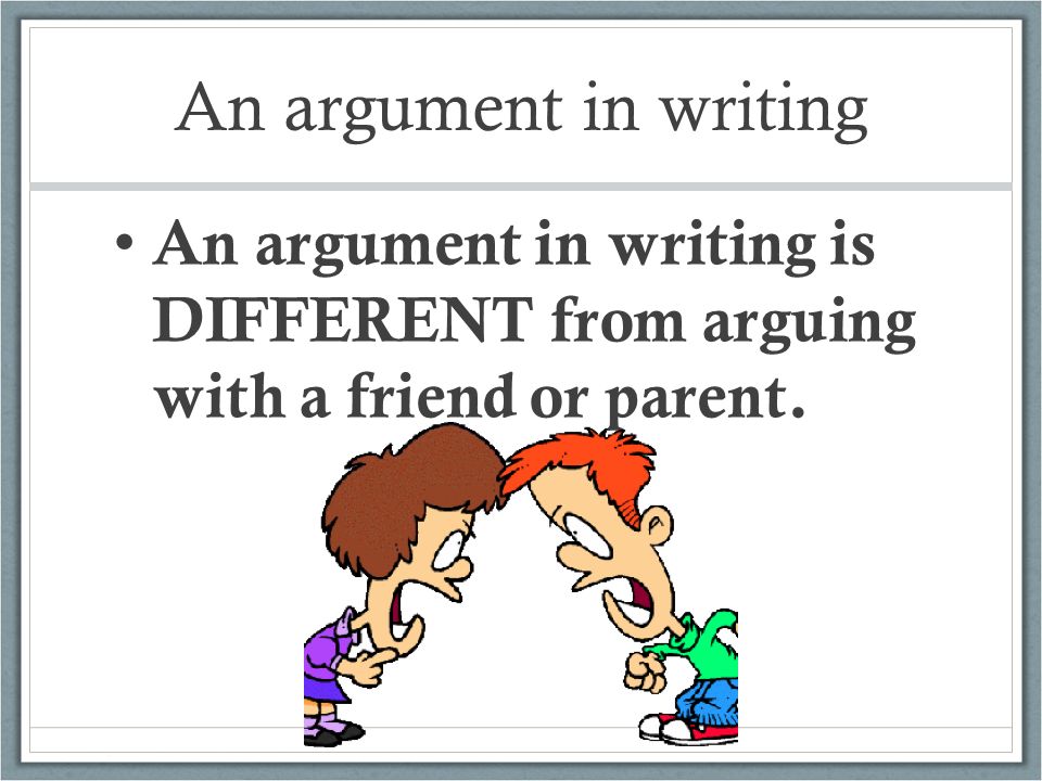 argument in writing