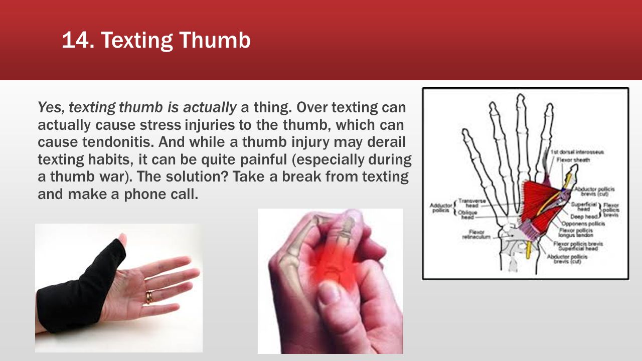 texting thumb injuries Old gay men finding sex