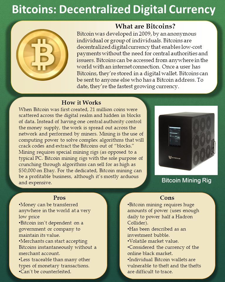 Bitcoins Decentralized Digital Currency How It Works When Bitcoin - 