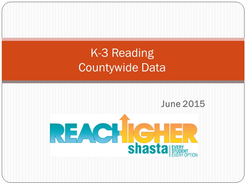 June 2015 K-3 Reading Countywide Data