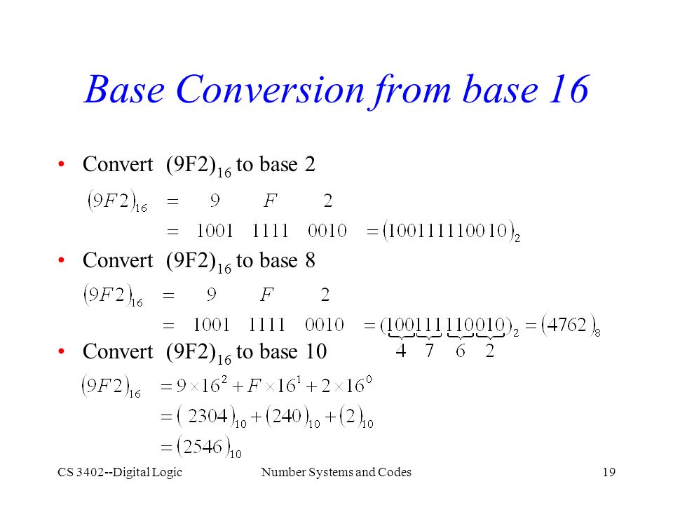 NUMBER SYSTEMS AND CODES. CS Digital LogicNumber Systems and Codes2 Outline  Number systems –Number notations –Arithmetic –Base conversions –Signed. -  ppt download
