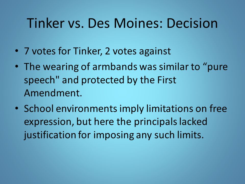 tinker vs des moines case brief summary