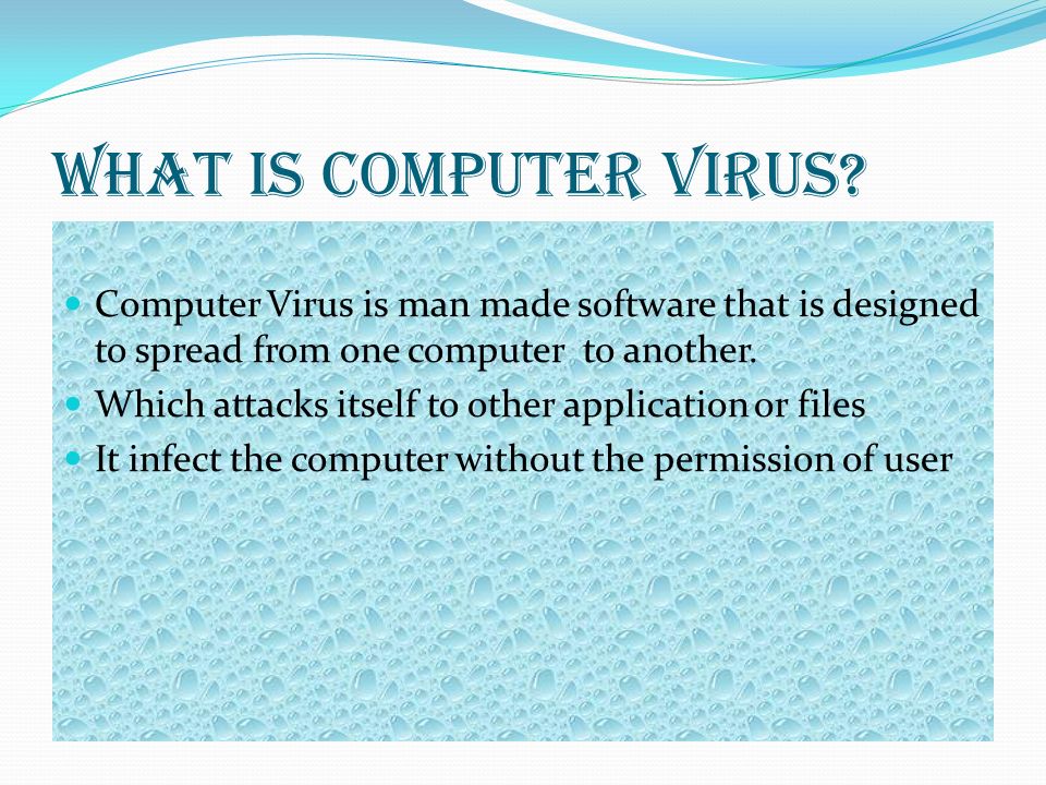 Virus topic POWERPOINT. Computer virus is