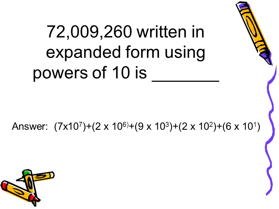expanded form using powers of 10
Review for Quarter 9 Test 9 I. Base Ten Place-Value System ... expanded form using powers of 10
Review for Quarter 9 Test 9 I. Base Ten Place-Value System ...