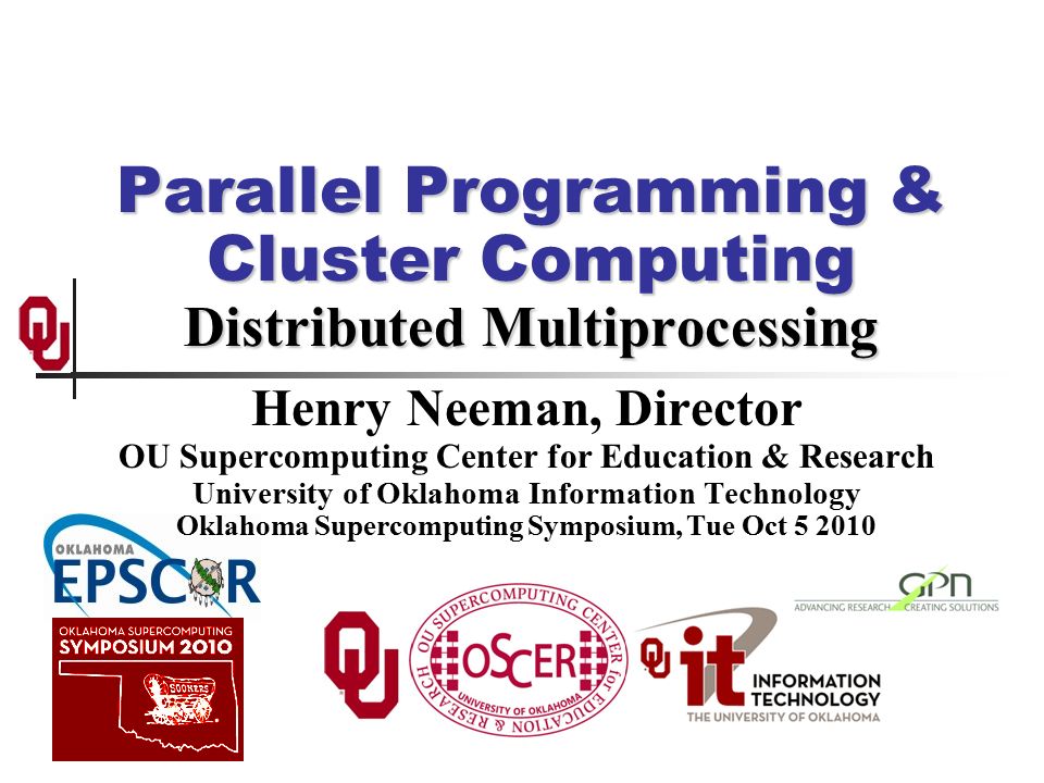 Parallel Programming And Cluster Computing Distributed Multiprocessing