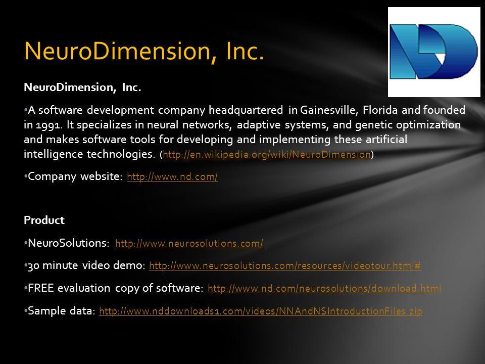 download neurosolutions software