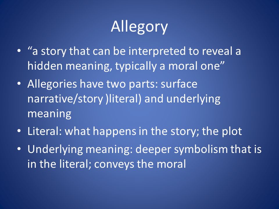 allegory short story examples