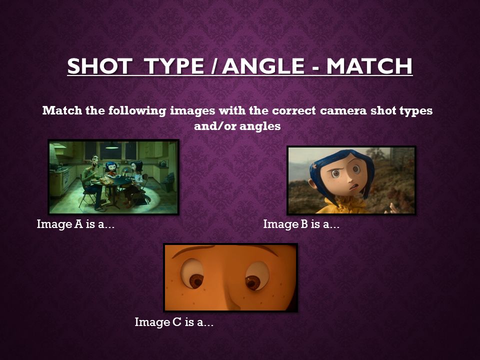 GOTHIC ANIMATION: CAMERA SHOT TYPES  To further develop knowledge of film  language  To recognise and analyse shot types Key Words Media language  Audience. - ppt download