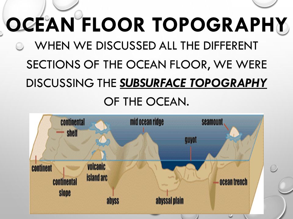 Hydrology Ocean Floor Topography Mr White 6 Th Grade Earth