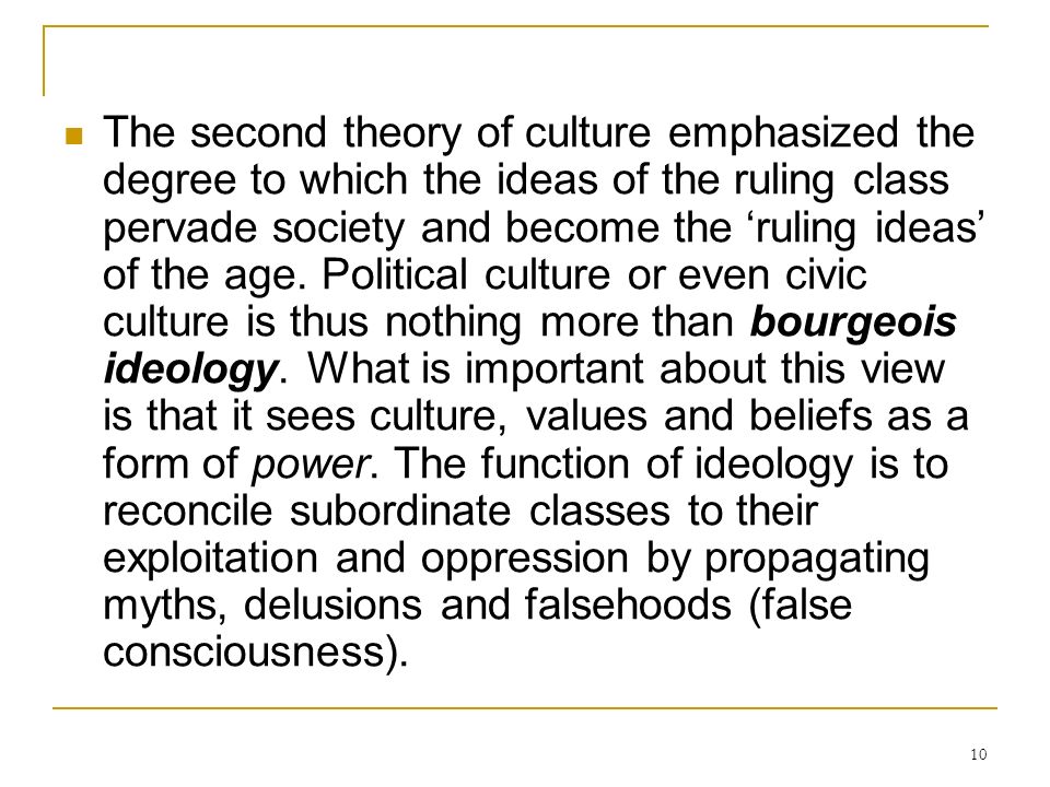 Subordinate political culture Subordinate political culture