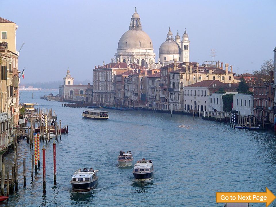Venice (Venezia) is a special city because it was built on water, in the middle of a lagoon.