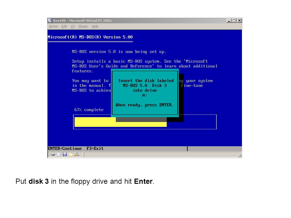 Installing Dos And Windows98 Under Ms Virtual Pc Ppt Download
