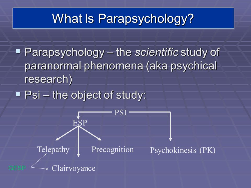 parapsychology ppt