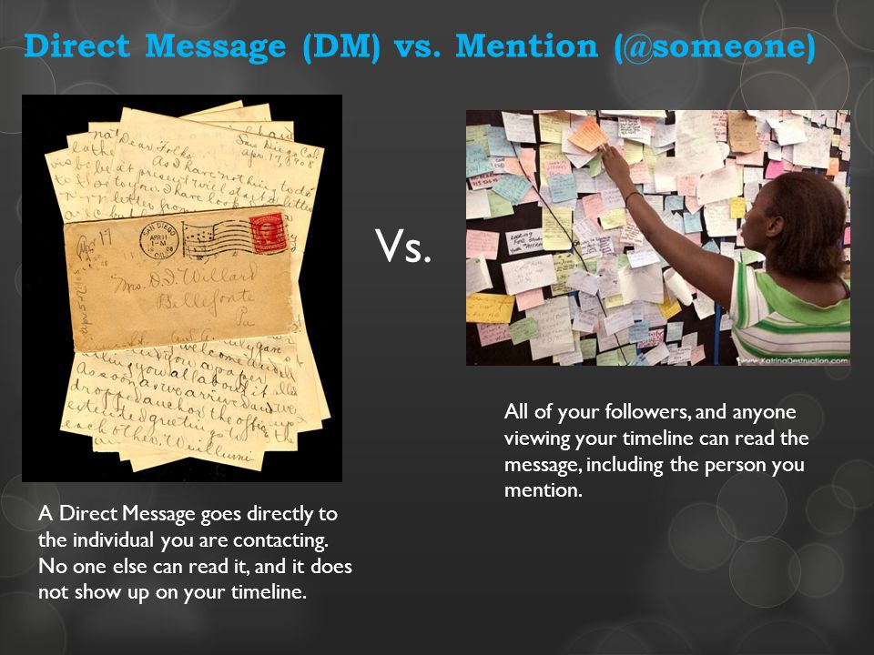 Direct Message (DM) vs. Mention Vs.