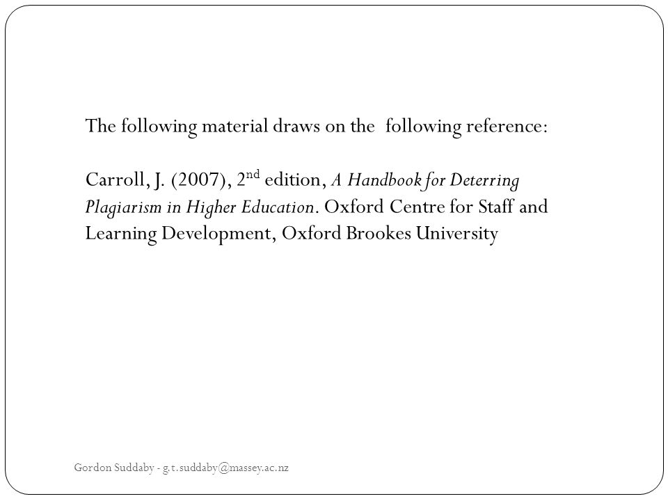 The following material draws on the following reference: Carroll, J.