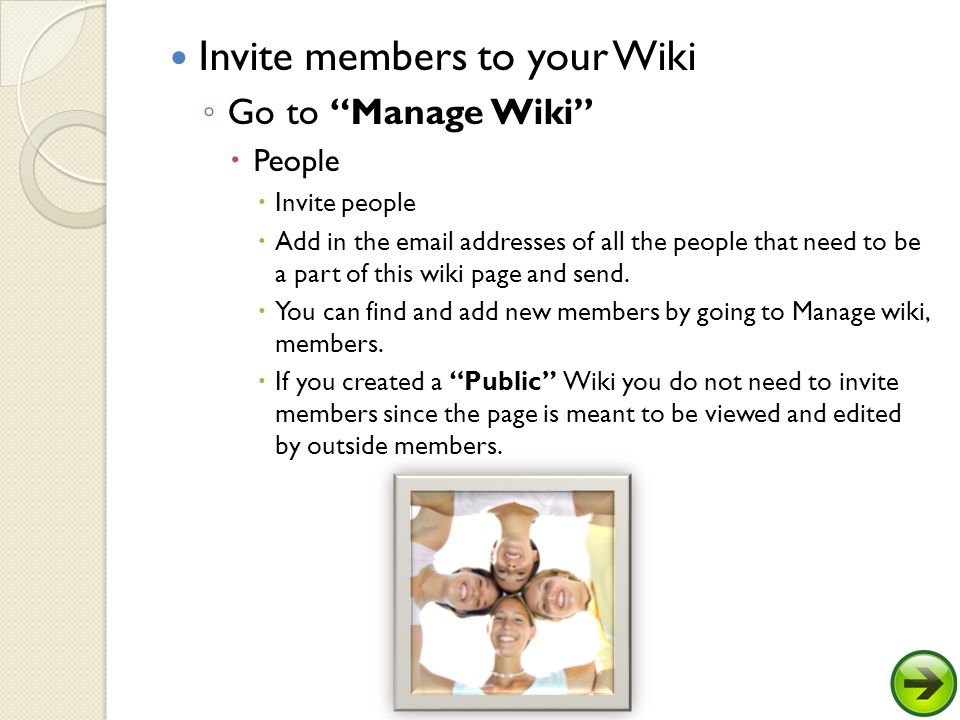 Select a Public, Protected, or a Private Wiki type.