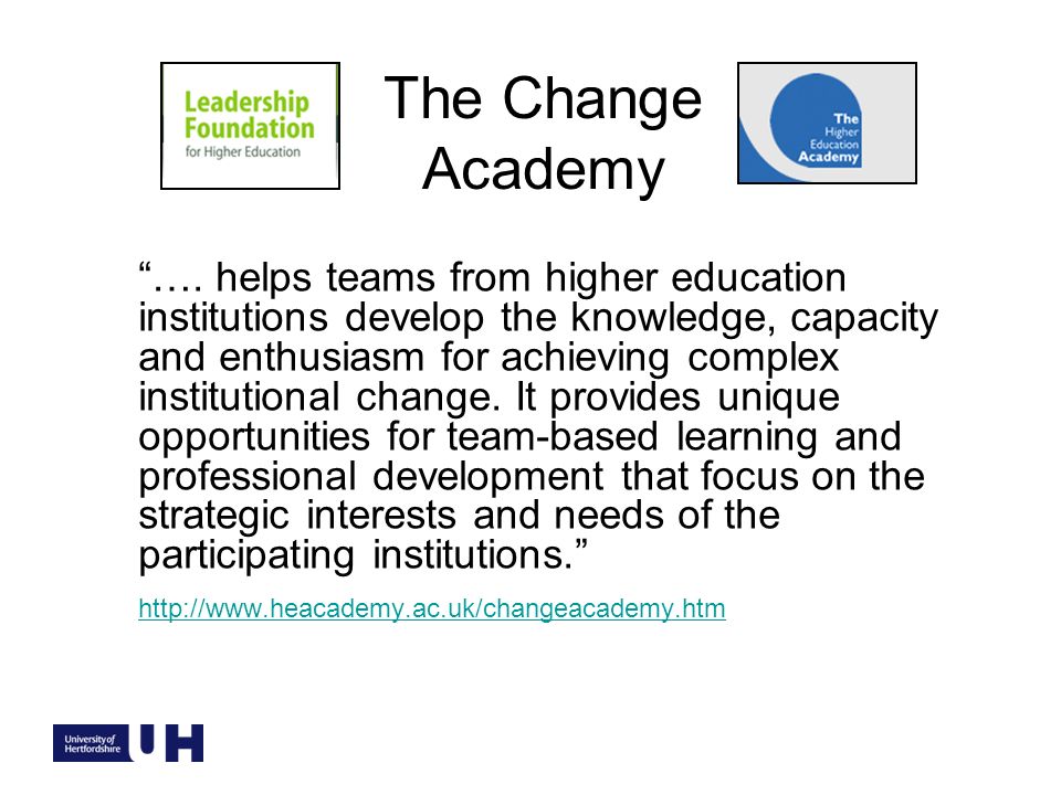 The Change Academy ….