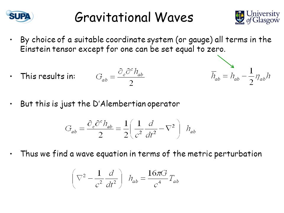 Gravitational Wave Astronomy Dr Giles Hammond Institute For Gravitational Research Supa University Of Glasgow Universitat Jena August Ppt Download